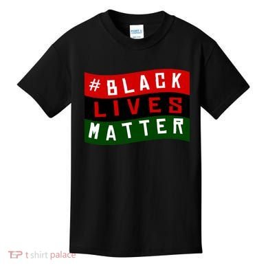 Black Lives Matter African American Flag Kids T-Shirt