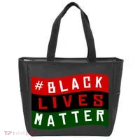 Black Lives Matter African American Flag Tote Bag thumb 0