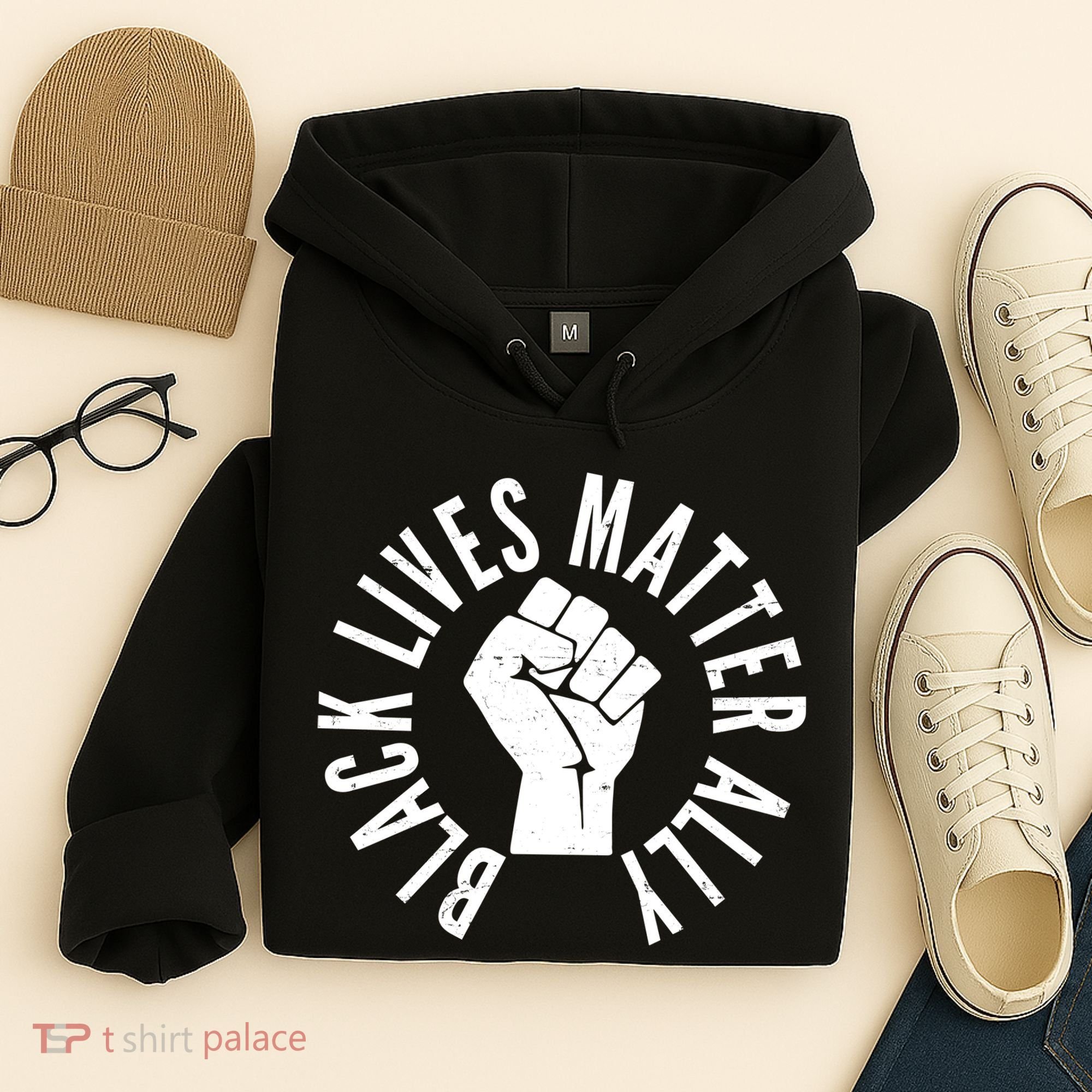 Black Lives Matter Ally Protest Fist Hoodie