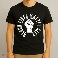 Black Lives Matter Ally Protest Fist T-Shirt thumb 3