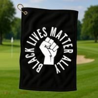 Black Lives Matter Ally Protest Fist Golf Towel thumb 1
