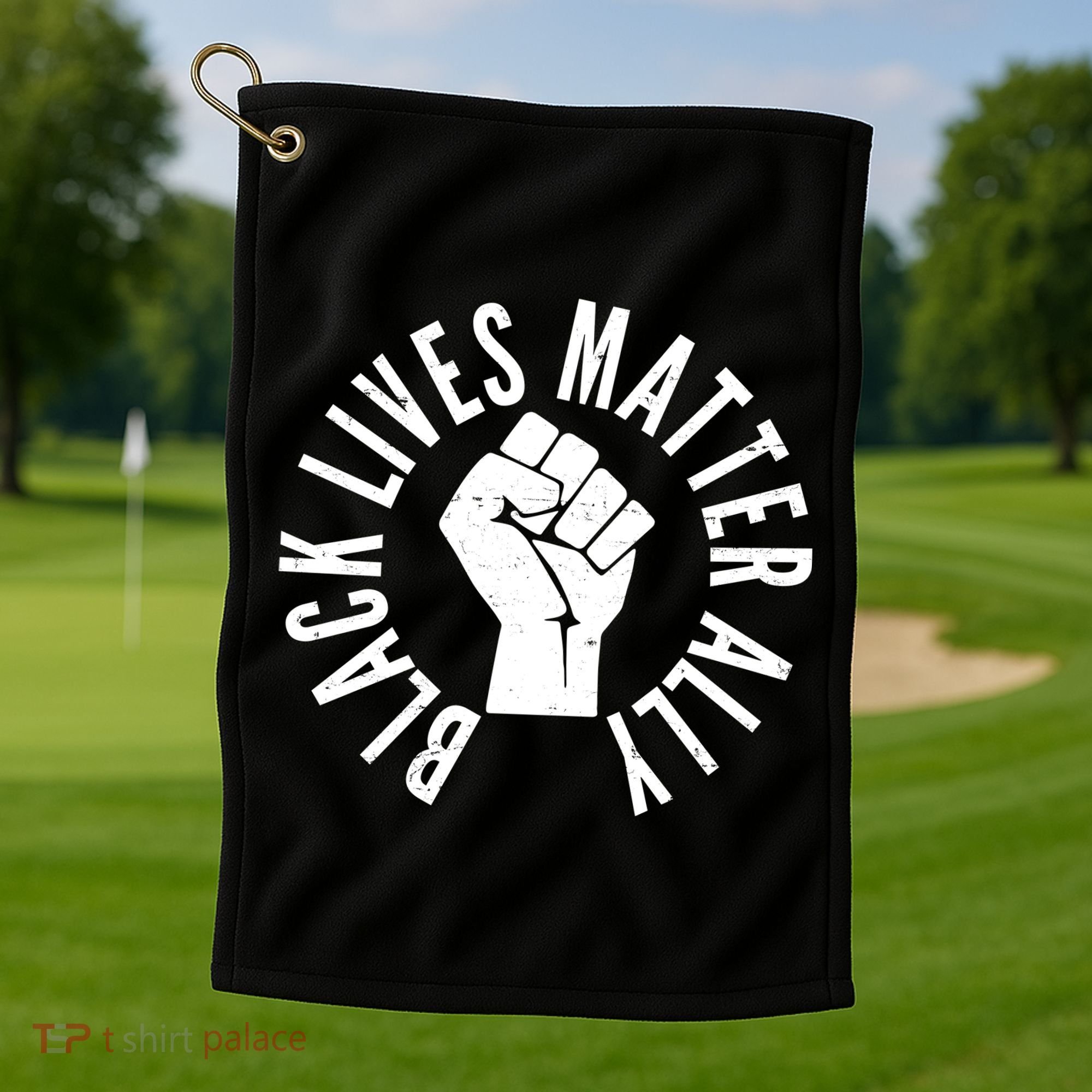 Black Lives Matter Ally Protest Fist Golf Towel