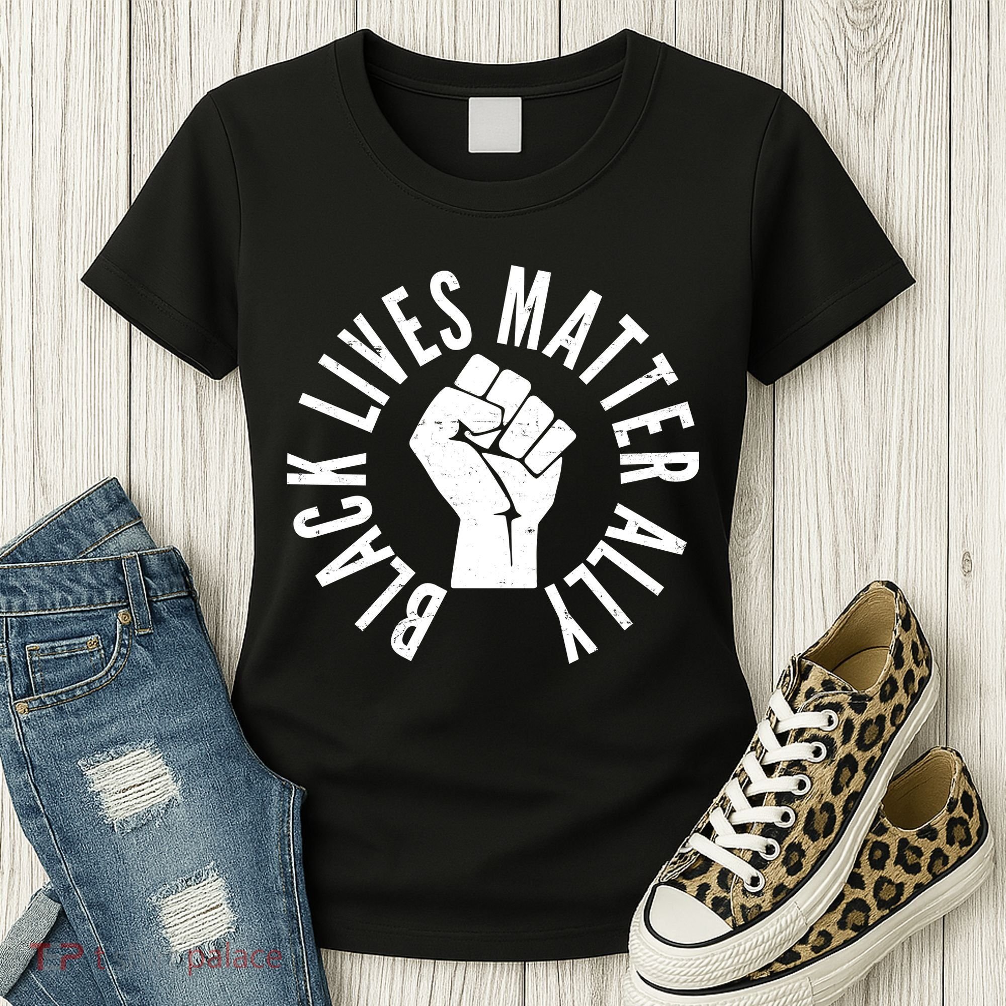 Black Lives Matter Ally Protest Fist Women's T-Shirt