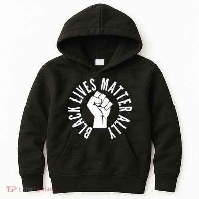 Black Lives Matter Ally Protest Fist Kids Hoodie