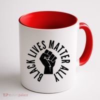 Black Lives Matter Ally Protest Fist Coffee Mug thumb 1