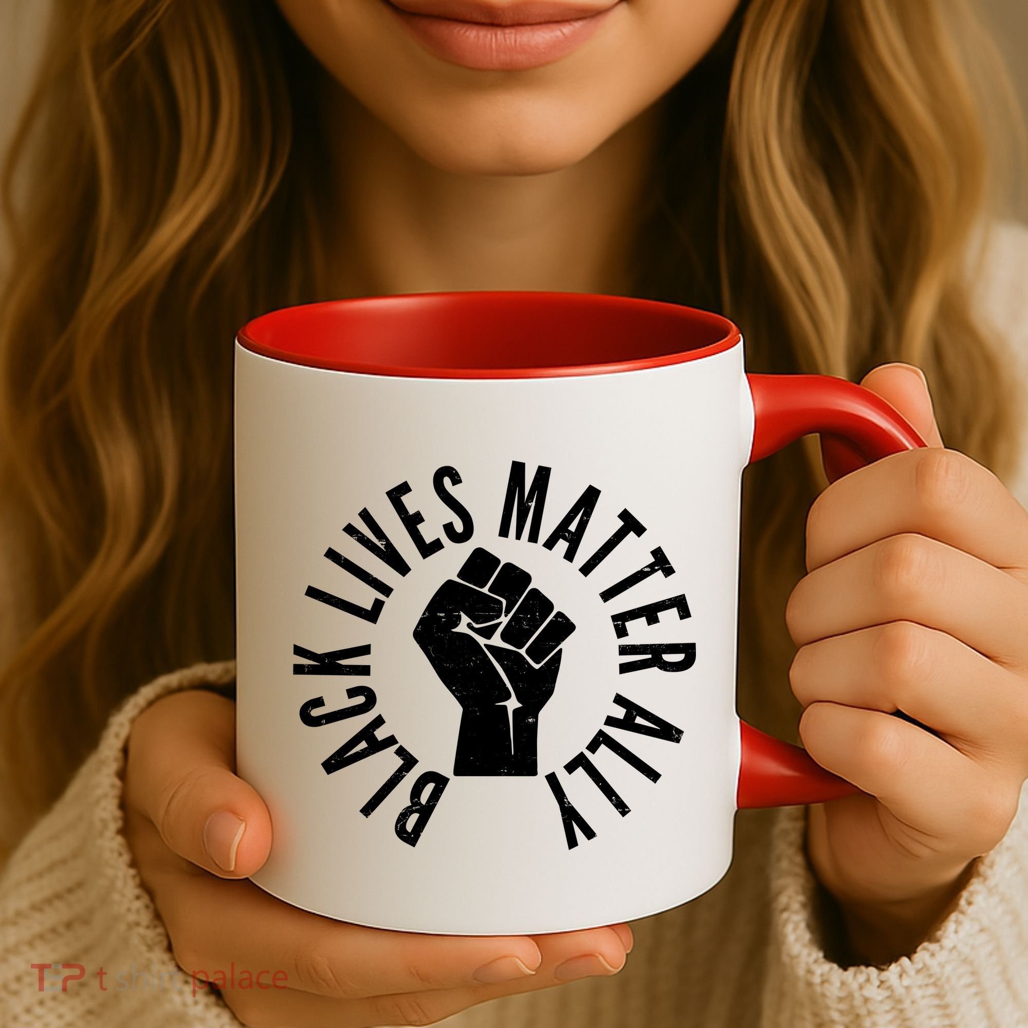 Black Lives Matter Ally Protest Fist Coffee Mug