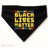 Black Lives Matter Equality Pride Melanin USA-Made Doggie Bandana thumb 0