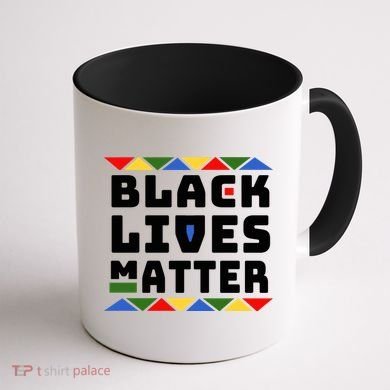 Black Lives Matter Equality Pride Melanin Coffee Mug back