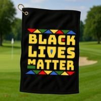 Black Lives Matter Equality Pride Melanin Golf Towel thumb 1