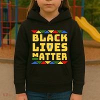 Black Lives Matter Equality Pride Melanin Kids Hoodie thumb 3