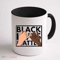 Black Lives Matter Linking Pinkies Unity Coffee Mug thumb 1