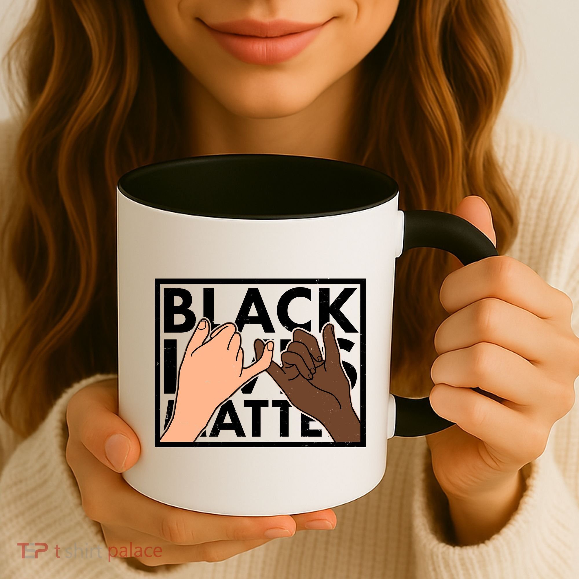 Black Lives Matter Linking Pinkies Unity Coffee Mug
