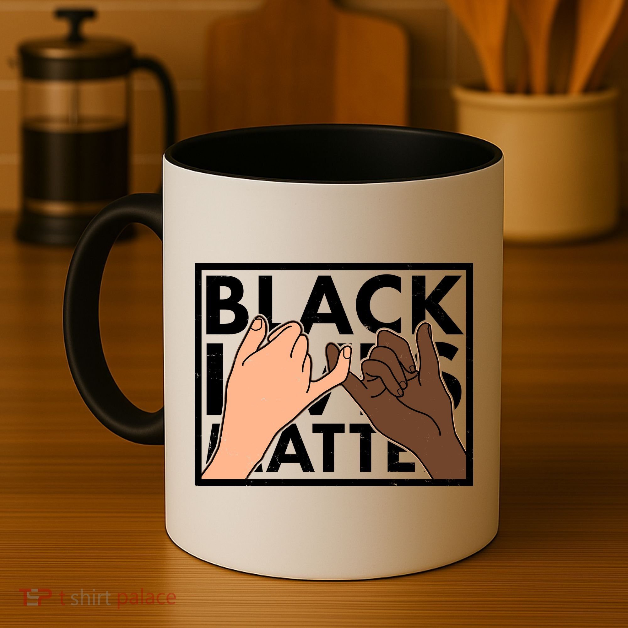 Black Lives Matter Linking Pinkies Unity Coffee Mug