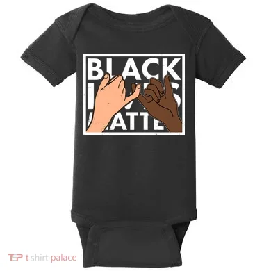 Black Lives Matter Linking Pinkies Unity Baby Bodysuit