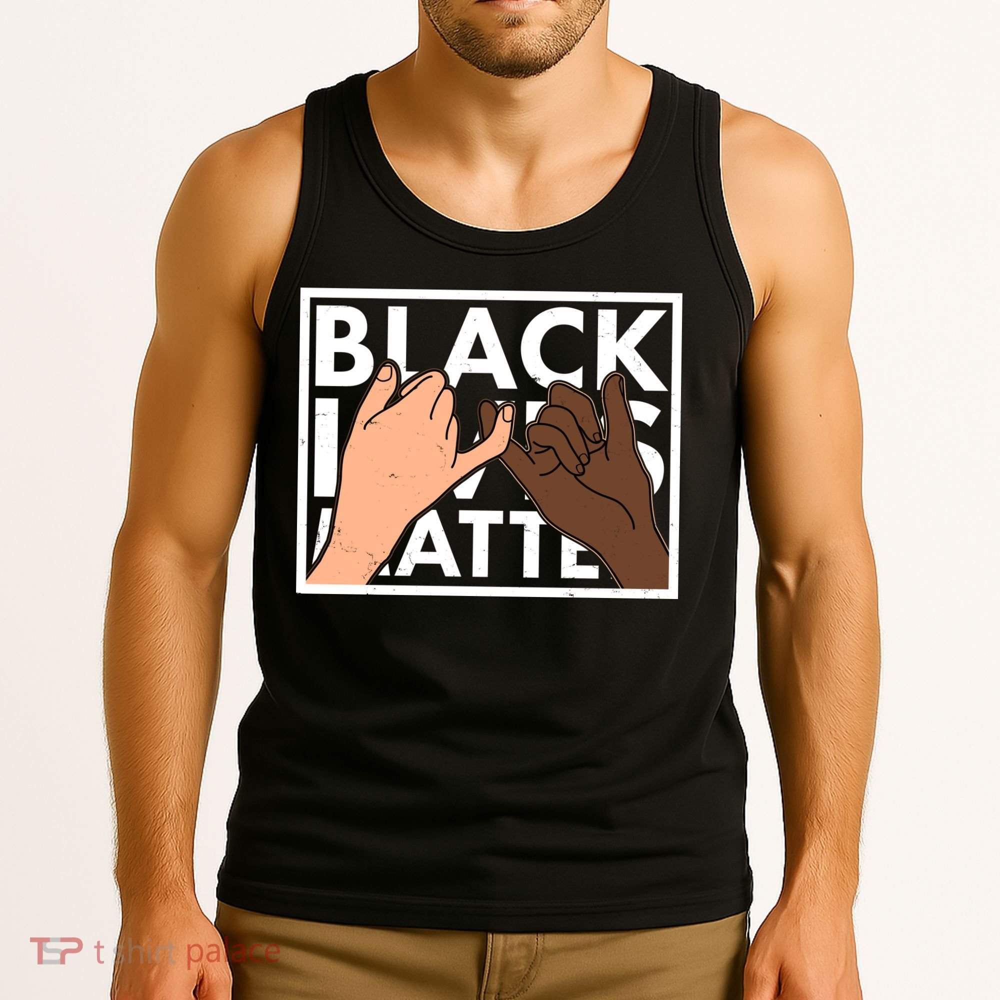 Black Lives Matter Linking Pinkies Unity Tank Top