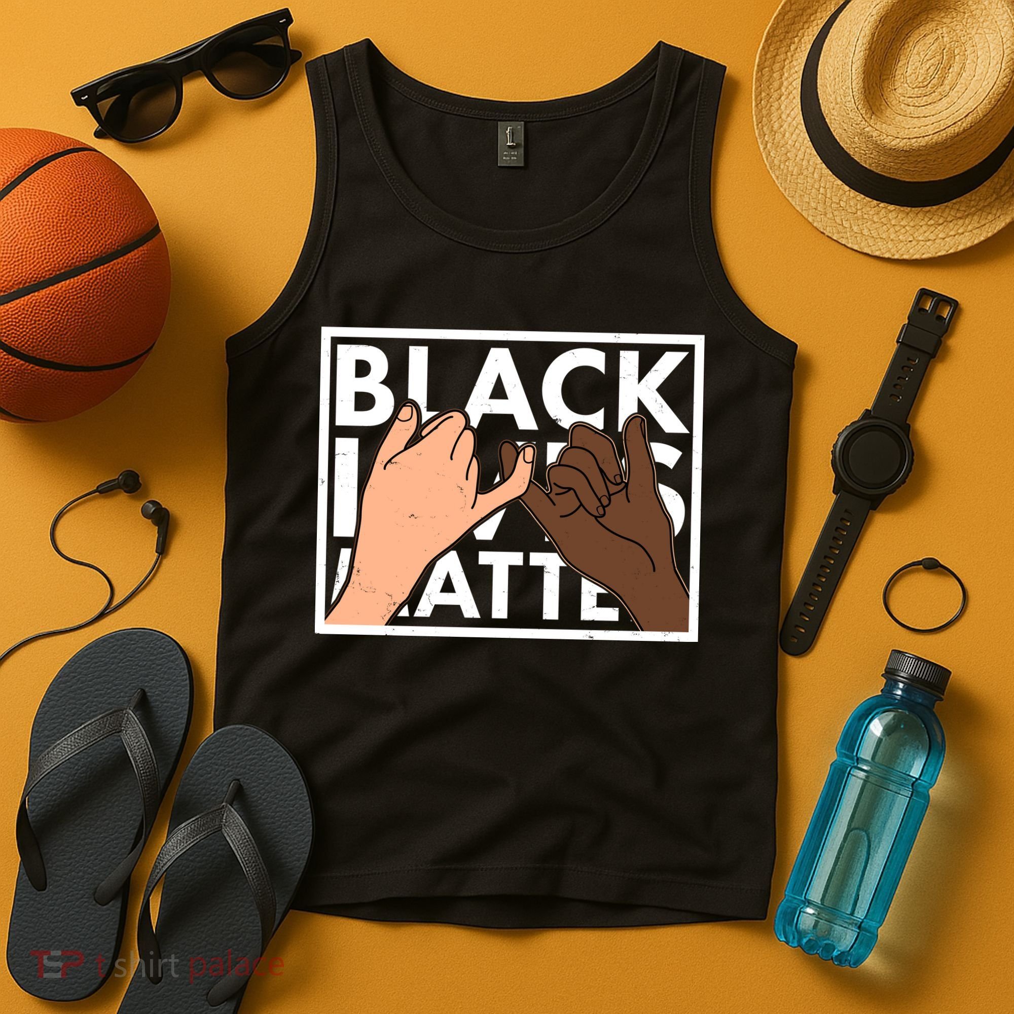 Black Lives Matter Linking Pinkies Unity Tank Top