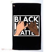 Black Lives Matter Linking Pinkies Unity Golf Towel thumb 0