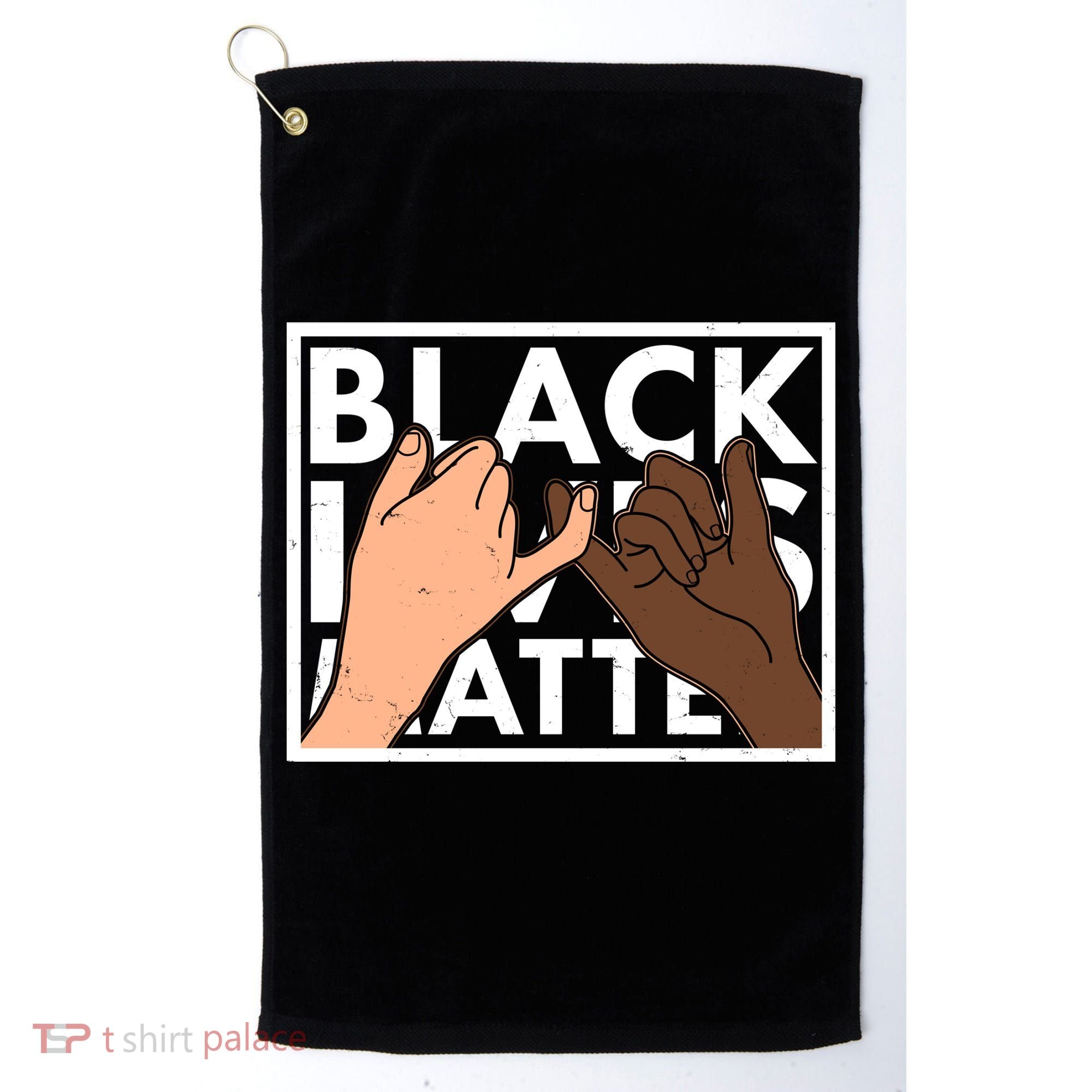 Black Lives Matter Linking Pinkies Unity Golf Towel