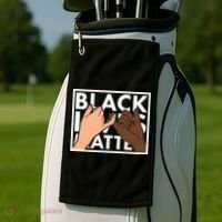 Black Lives Matter Linking Pinkies Unity Golf Towel thumb 2