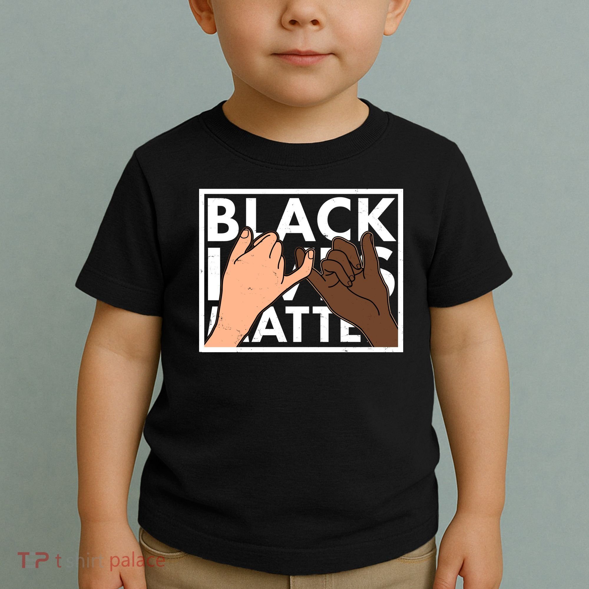 Black Lives Matter Linking Pinkies Unity Toddler T-Shirt