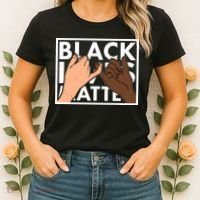 Black Lives Matter Linking Pinkies Unity Women's T-Shirt thumb 2