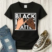 Black Lives Matter Linking Pinkies Unity Women's T-Shirt thumb 3