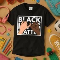 Black Lives Matter Linking Pinkies Unity Kids T-Shirt thumb 3
