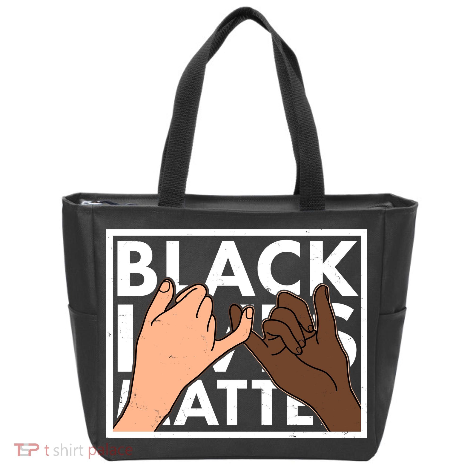 Black Lives Matter Linking Pinkies Unity Tote Bag