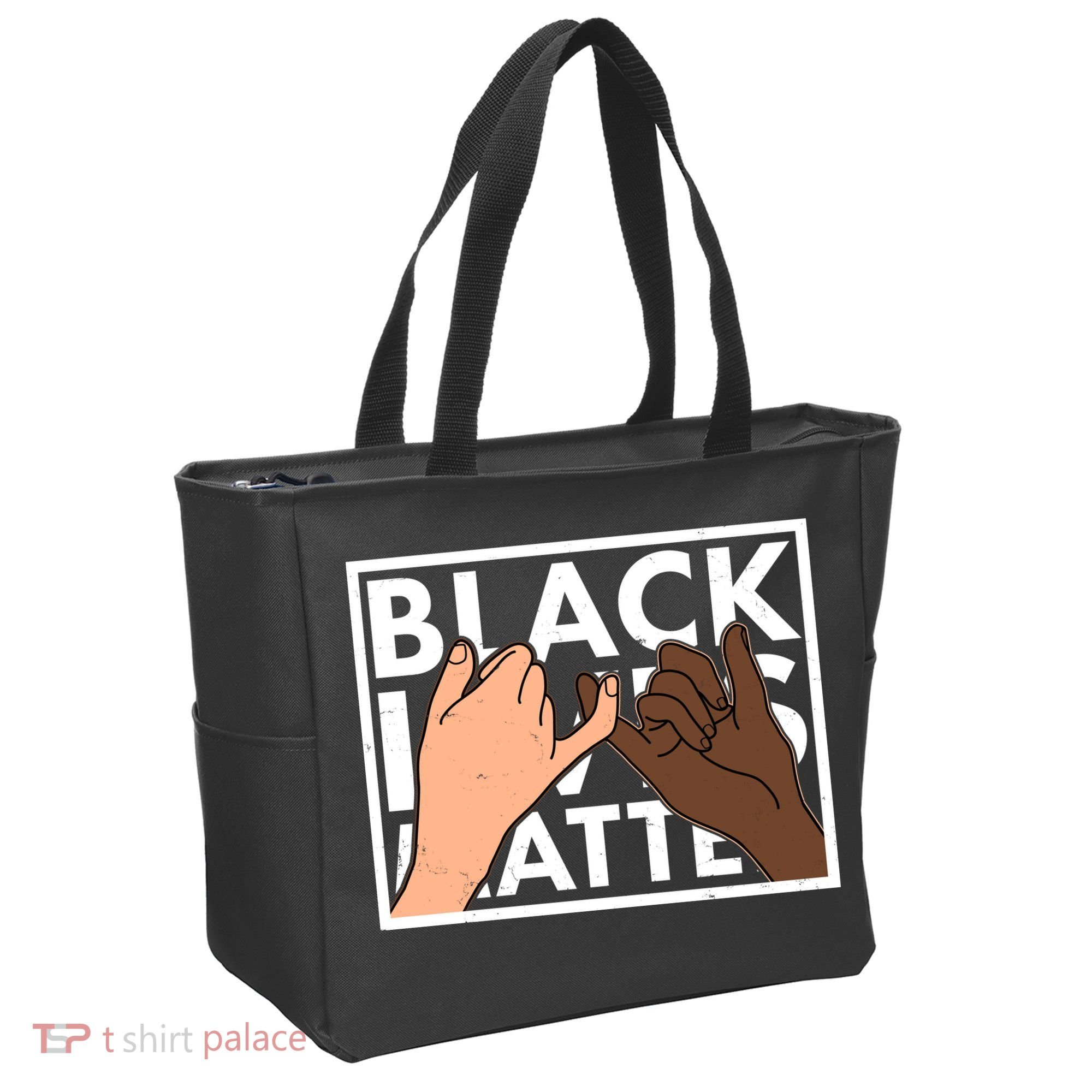 Black Lives Matter Linking Pinkies Unity Tote Bag