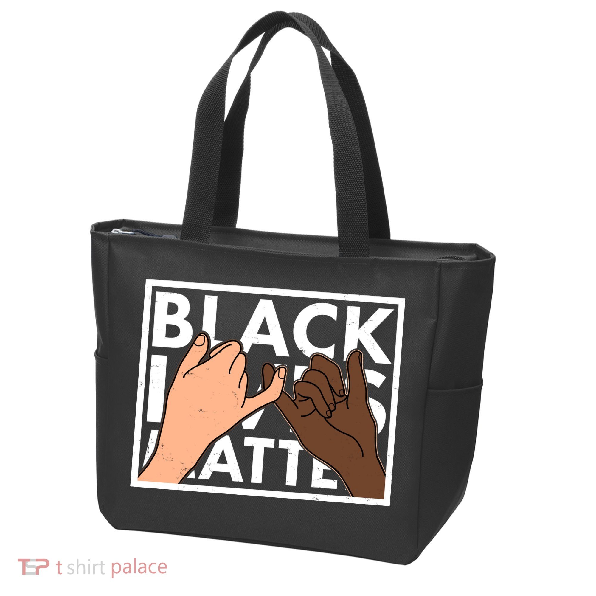 Black Lives Matter Linking Pinkies Unity Tote Bag