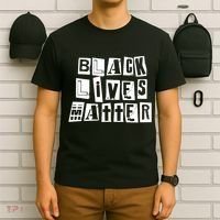 Black Lives Matter Note style  T-Shirt thumb 6