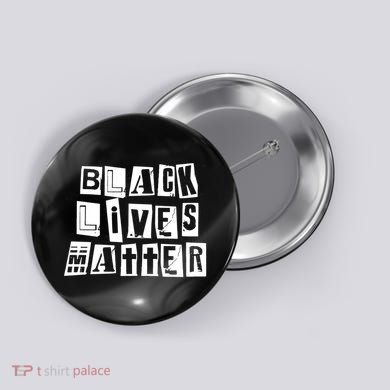 Black Lives Matter Note style  Button