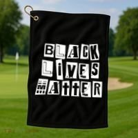 Black Lives Matter Note style  Golf Towel thumb 1
