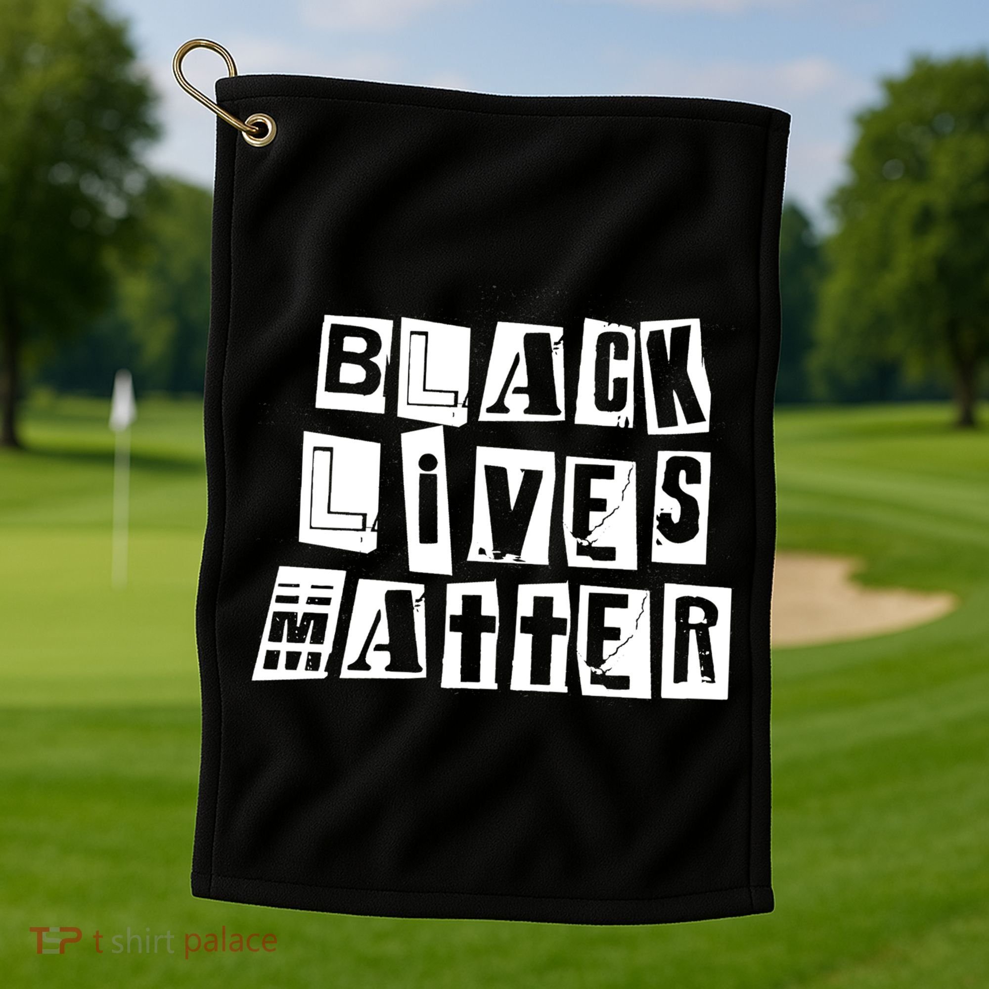 Black Lives Matter Note style  Golf Towel