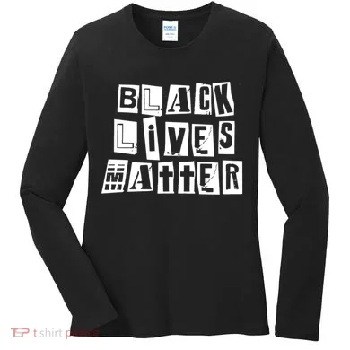 Black Lives Matter Note style  Women's Long Sleeve Shirt