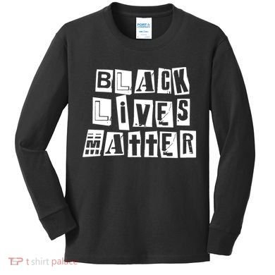 Black Lives Matter Note style  Kids Long Sleeve Shirt