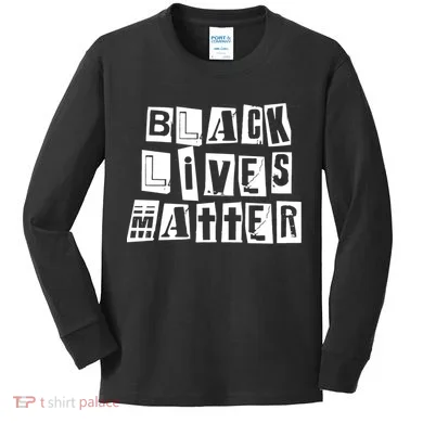Black Lives Matter Note style Kids Long Sleeve Shirt