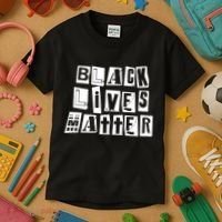 Black Lives Matter Note style  Kids T-Shirt thumb 3