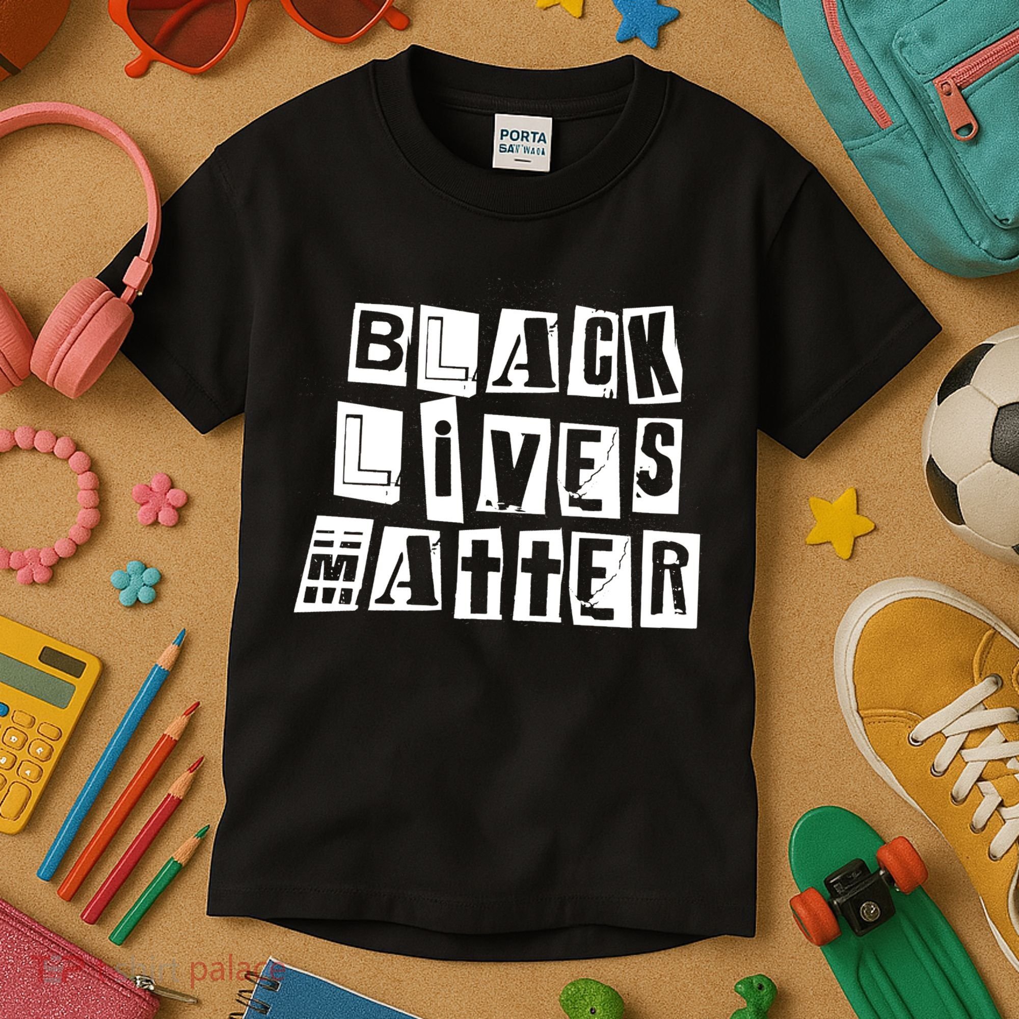 Black Lives Matter Note style  Kids T-Shirt