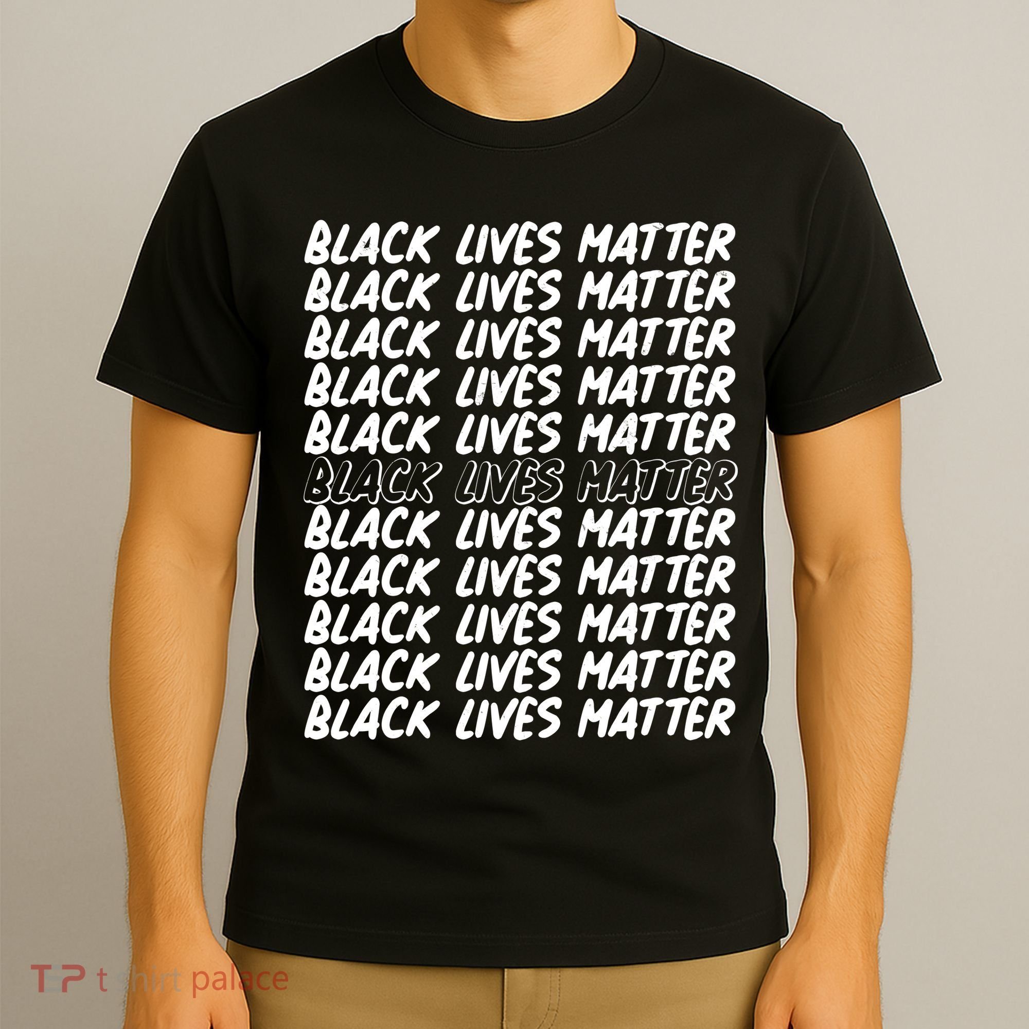 Black Lives Matter Pattern T-Shirt