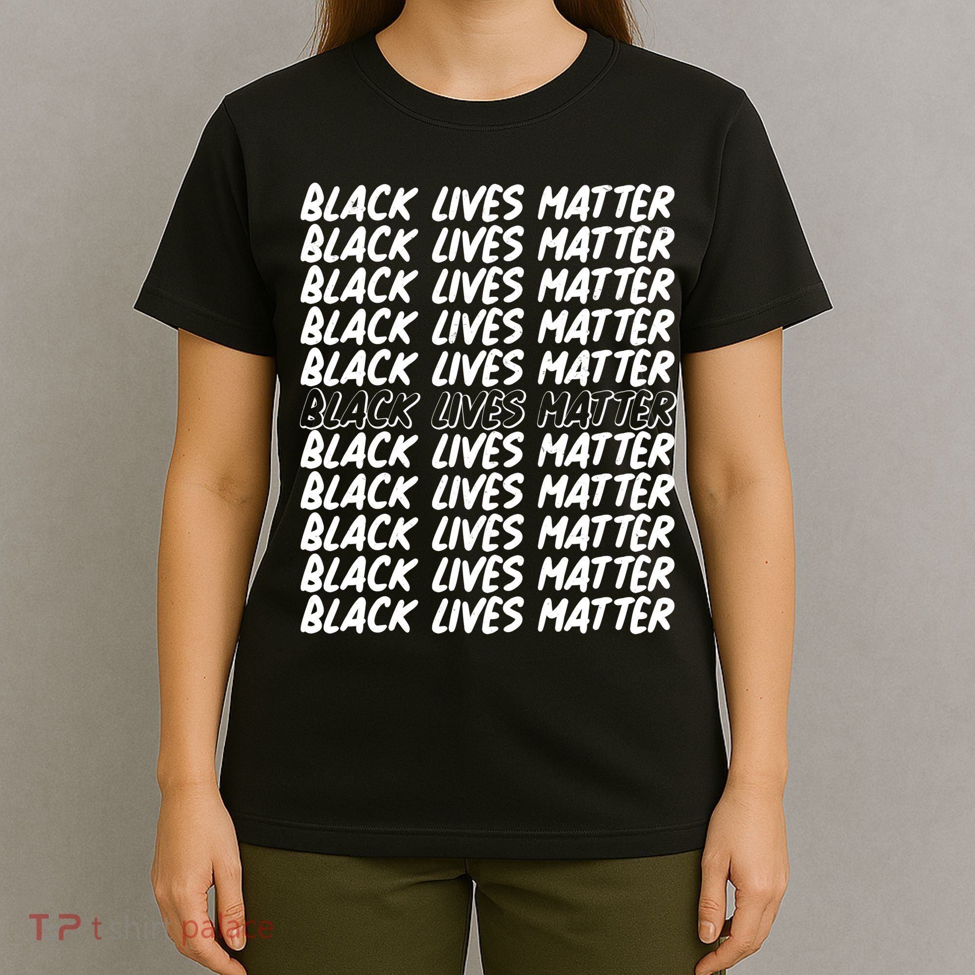 Black Lives Matter Pattern T-Shirt