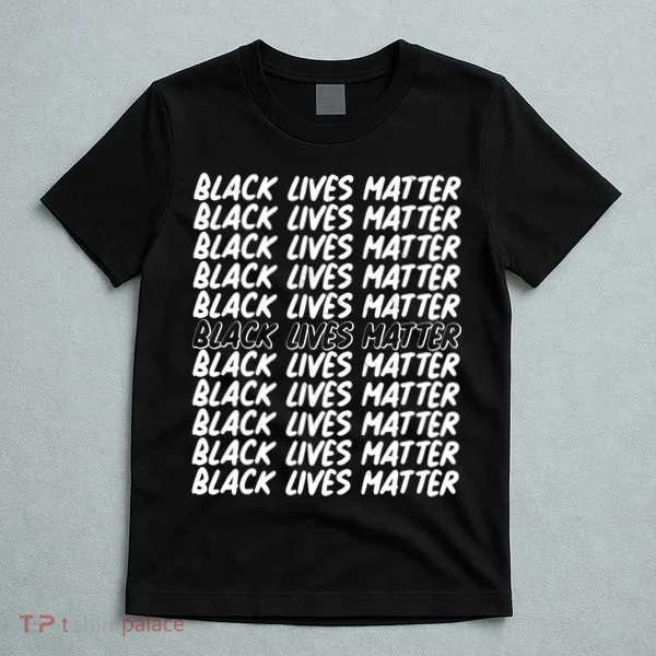 Black Lives Matter Pattern T-Shirt