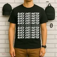 Black Lives Matter Pattern T-Shirt thumb 6
