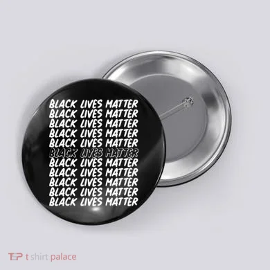 Black Lives Matter Pattern Button