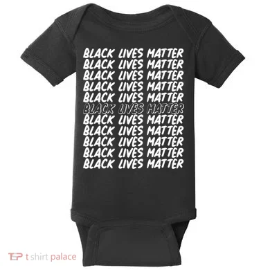 Black Lives Matter Pattern Baby Bodysuit