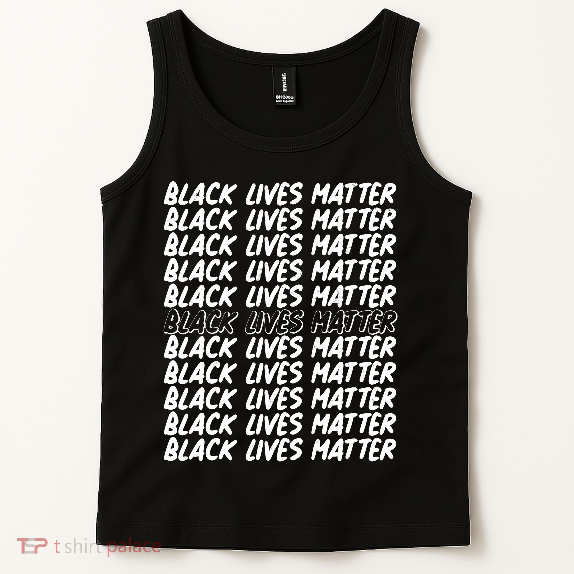 Black Lives Matter Pattern Tank Top