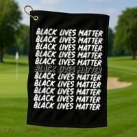 Black Lives Matter Pattern Golf Towel thumb 1