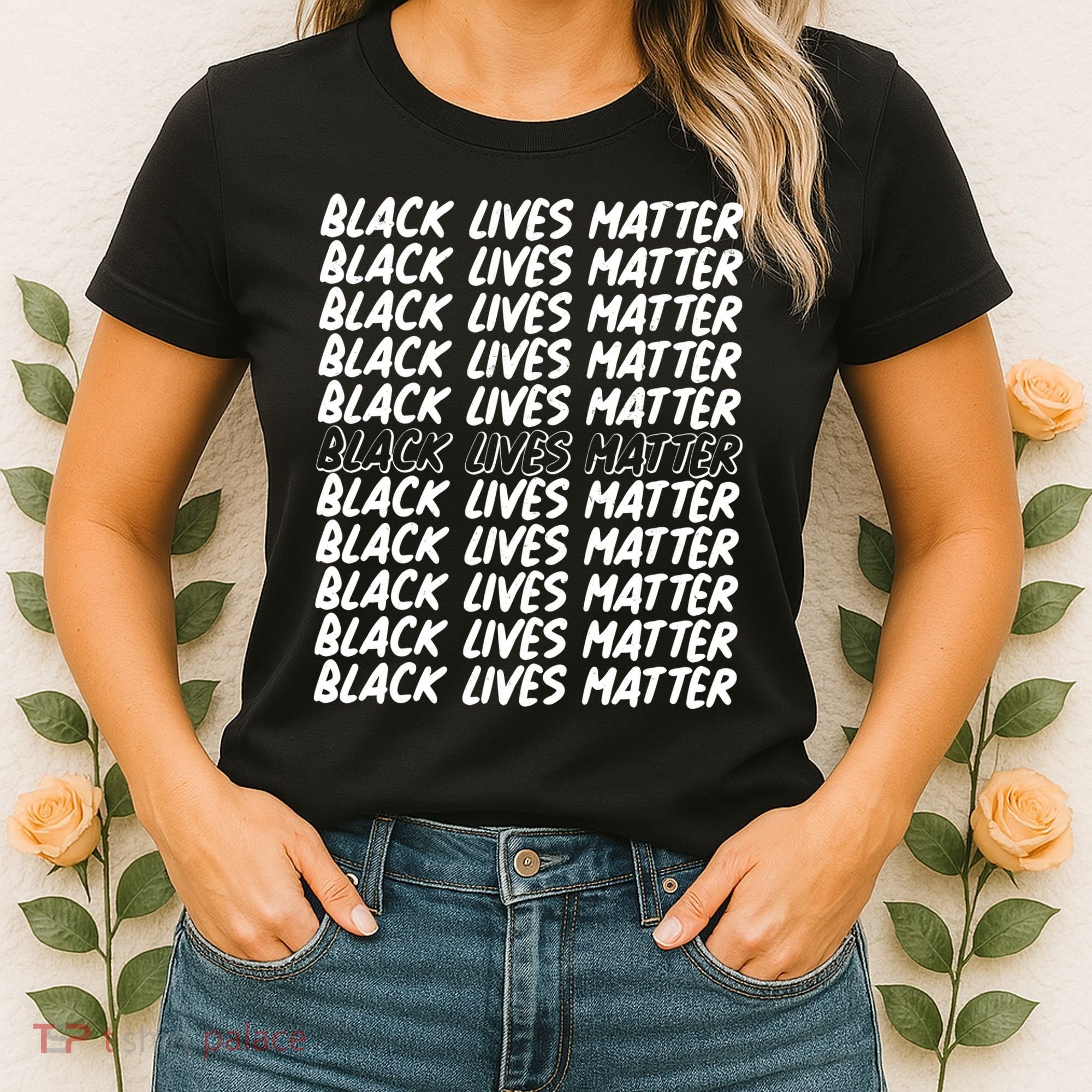Black Lives Matter Pattern Women's T-Shirt