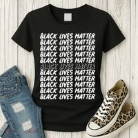 Black Lives Matter Pattern Women's T-Shirt thumb 3