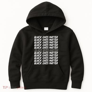 Black Lives Matter Pattern Kids Hoodie